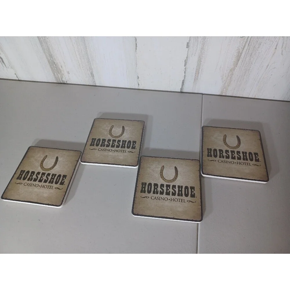 Horseshoe Casino Caster Stone CoasterSet Of 4